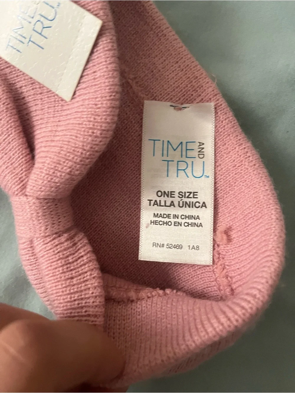 Time and Tru Girls Dusty Pink Knit Bow Headwrap